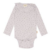 Petit Piao - Langærmet Body Modal O-neck Frill Dot - Light Lavender/Dusty Lavender